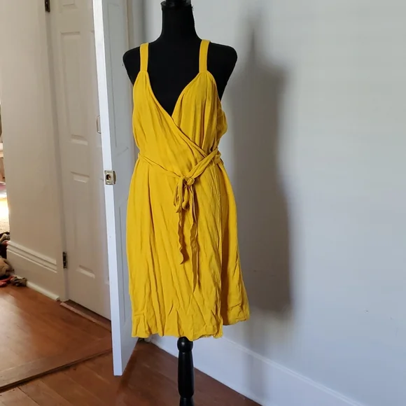 yellow 1920s dress Vintage 1920s Yellow Cotton Flapper Dress main image 1